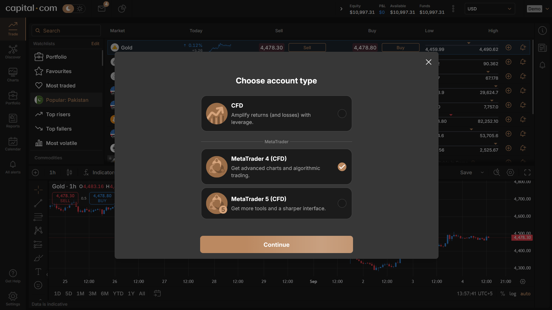 Select MT4 On Screen