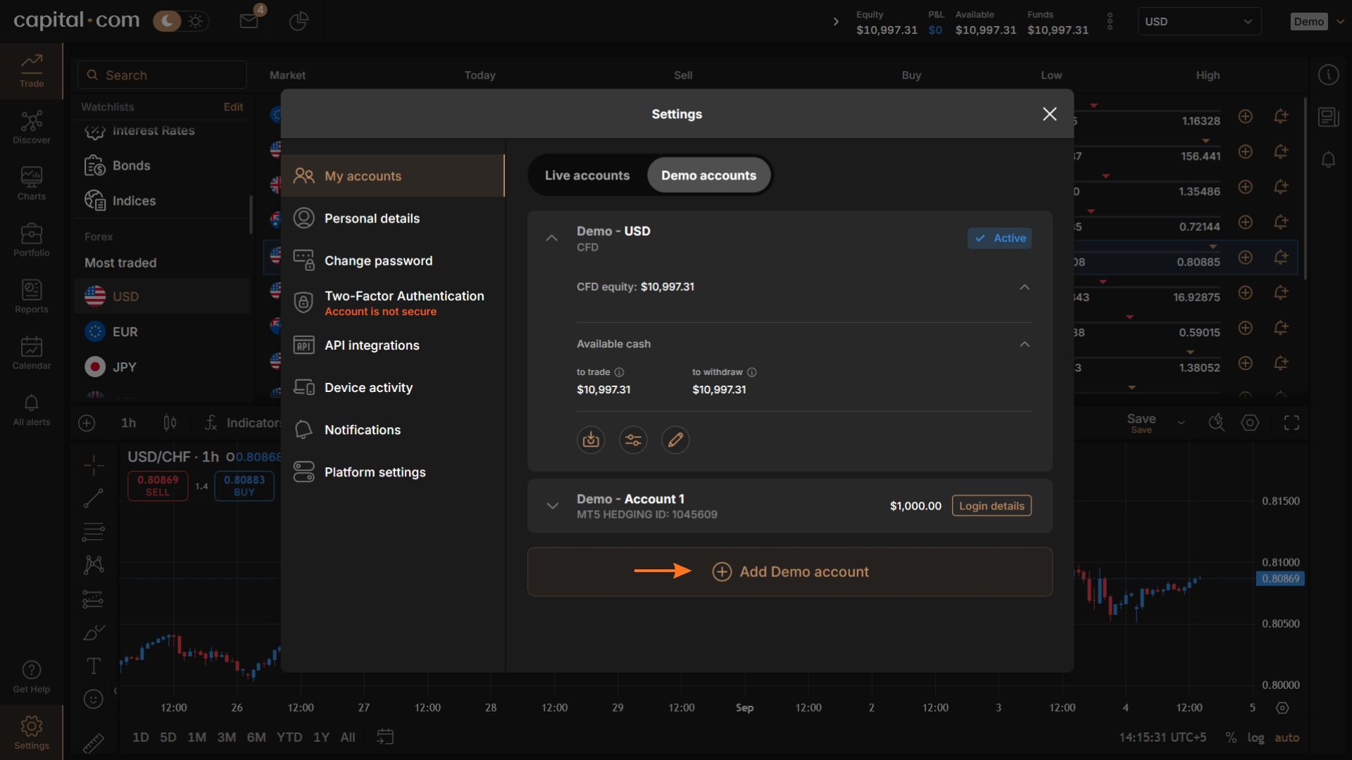 Creating A Demo Account